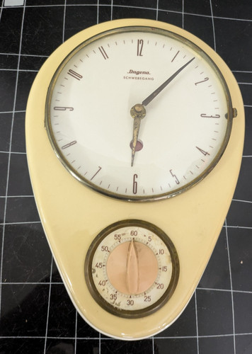 Dugena keramik wanduhr 50er - dugena,