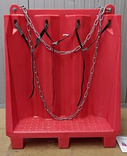 DENIOS PE-Gasflaschenpalette GFP-6 für bis zu 6 Flaschen max. ø230mm, gebraucht