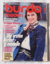Burda Moden 8/1986 Modemagazin Retro Mode Schnittmuster Nähen Basteln Stricken 