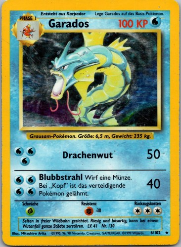 Garados holo selten - baseset, 6