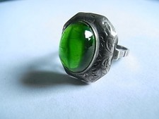 Silber Ring 835 Damen grün