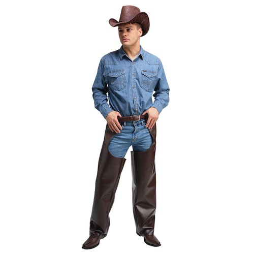 Herren cowboy chaps kunstleder - herren,
