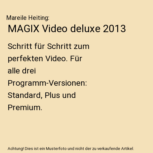 Magix video deluxe 2013 - magix,