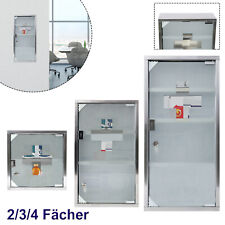 2/3/4 Fächer Medizinschrank Apothekerschrank Schrank Medikamentenbox Edelstahl