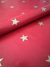 PVC Tischdecke Star rot Sterne gold Wachstuch Weihnachten Länge & Breite wählbar