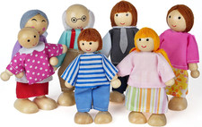 Holz Familie Puppen Spielset 7