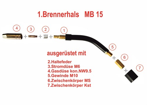 Brennerhals 150 set - brennerhals, 15/150
