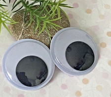 2 Stück Wackelaugen 40mm groß, selbstklebend (K17) Deko Augen - HOBYAUFLÖSUNG