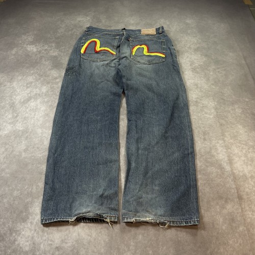 Evisu baggy jeans - l32, blau