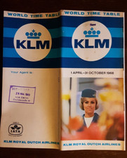 KLM World Time Table - 1 April - 31. October 1968