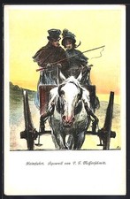 Künstler-AK Heimfahrt, Paar