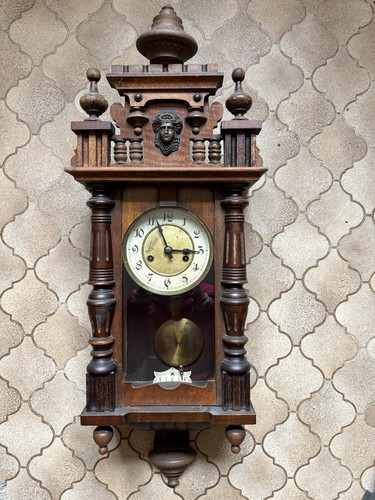 Wanduhr 1890 antik holz - 1890,