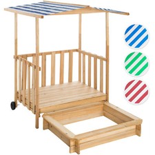 Sandkasten mit Dach Sandbox Abdeckung Sandkiste Spielhaus Holz Sandspielkasten 