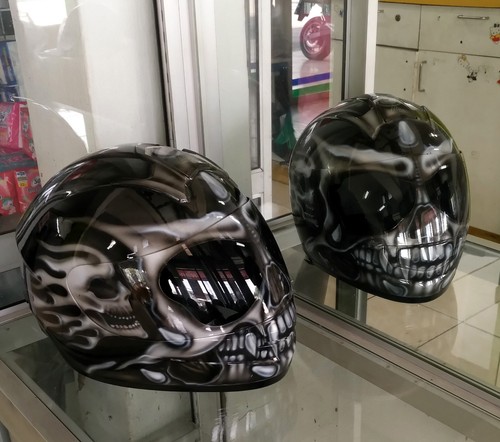 Custom airbrush motorradhelm - airbrush,