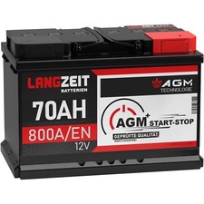 AGM Autobatterie 12V 70Ah für