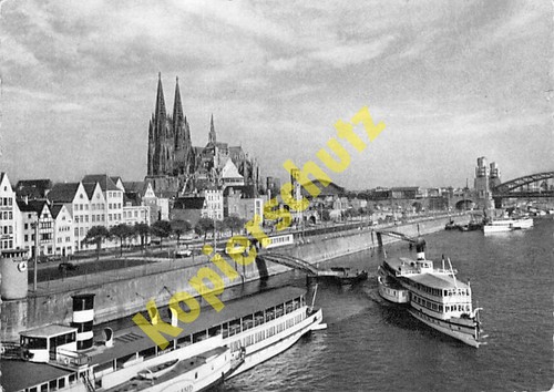 Köln rheinufer deutzer - ak,