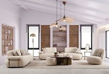 Sitzgruppe/Sofa Set - Wohnzimmergarnitur "Quince" 3+2+1 - Beige
