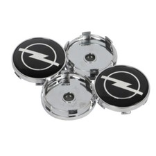 4 Stück 60mm Schwarz Abzeichen Emblem Nabenkappen Felgenmittelkappen Für OPEL