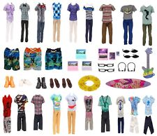 Kleidung Zubehör Set für Barbie Ken Puppe Konvolut Hose Shirt Badehose Schuhe