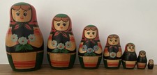 Matroschka. Babuschka! 7 Holz-Puppen! ALT & SCHÖN! RARITÄT! GESCHENKIDEE!