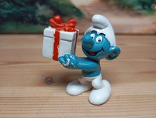 Bully Schlumpf mit Geschenk Box weiß - 20086 2.0086 Peyo Schlümpfe gift 