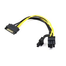 Adapter SATA zu PCIe 6+2 (8) pin Stromversorgung für GPU 20cm s-ata 8pin s-ata