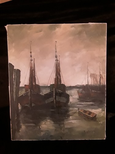 Kunst ölgemälde fischerboote - Ölgemälde,