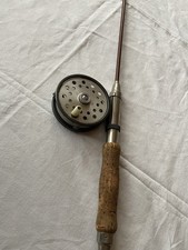 VINTAGE angelrute J.C. HIGGINS S.R.C0. NO.3026 + Rolle Berkley 510