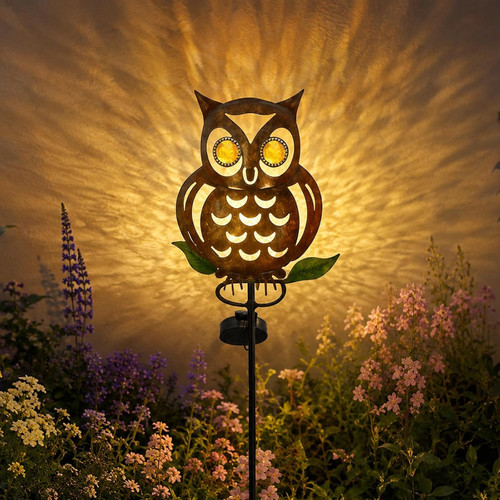 Solarlampe eule glasfigur led - solarlampe,