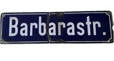 Alt Strassenschild Barbarastr