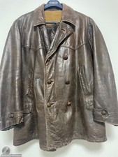 Original -Herrenkutscherjacke, antike Lederjacke von ca. 1940 Gr. L