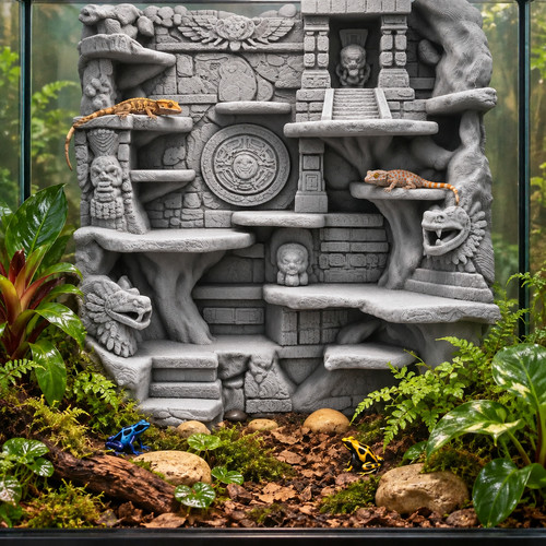 Maya azteken tempel - azteken, rückwand
