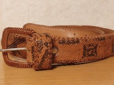 Ledergürtel Braun Krokodil-