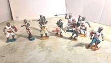 Timpo Toys 9 Aufstellfiguren Ritter Knight Kreuzritter 