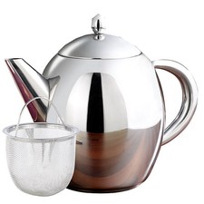 Edelstahl-Teekanne mit