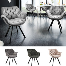 Drehbarer Stuhl THE DUTCH COMFORT FARBWAHL Samt mit Armlehnen Modern Design