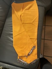 3/4 Hose im Oriental Style mit Fransen orange Gr.38 Karneval Hippie Orient