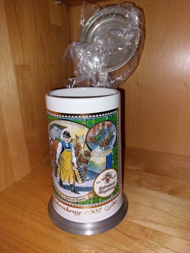 Porzellan brauereibierkrug mit - porzellan,