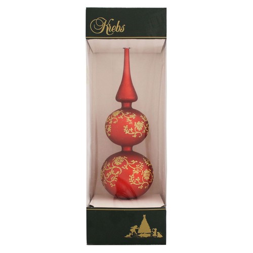 Christbaumspitze rot matt - , mit
