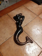 Alte metall figur meerjungfrau - metall,
