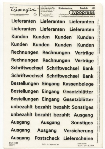Typofix 605 briefordnertexte - 605,