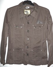 Crash One ! tolle Canvas Sommer Jacke M 38 40 bzw. 176 - tolles schoko braun