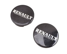 RENAULT - Radkappe Nabendeckel Abdeckung Aufkleber schwarz 54mm - 2 Stück