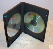 4x Doppel CD Hülle Organizer Buch-Box CD DVD schwarz Regal Archiv VHS _eh2