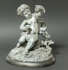 Alte Zinn Engelsfigur Engel Angel Heiligenfigur Skulptur Zinnfigur Figurine 1900