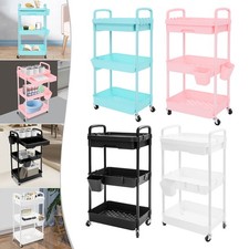 3 Etagen Rollwagen Aufbewahrungswagen Lagerwagen Servicewagen Küchenwagen