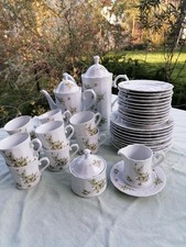 Eschenbach Grüne Ranke Brunhilde Kaffeeservice mit großer Kanne neuwertig