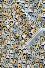 Kracht Geschirr-Küchen-Trockentuch "Struppi" Hund  witzig Halbleinen Druck