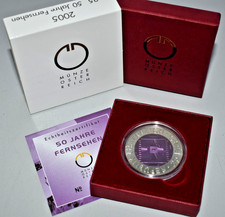 AV-VD Österreich 2005 25 Euro 50 Jahre Fernsehen hgh. 900 Silber Niob +Etui 1483