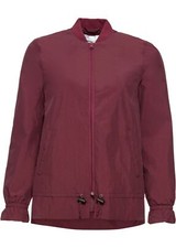 Blouson mit Strickkragen Gr. 38 Bordeaux Damen Jacke mit Volant Neu*